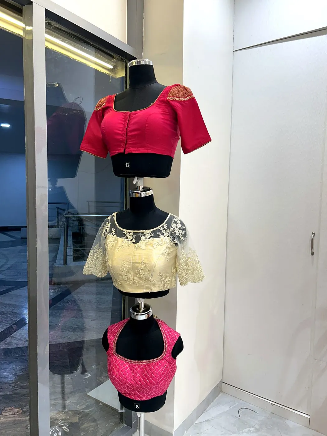 Designer blouse display – Aarya Fashion Designing & Tailoring, Kalyani Nagar, Pune